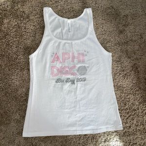 Alpha Phi white tank top